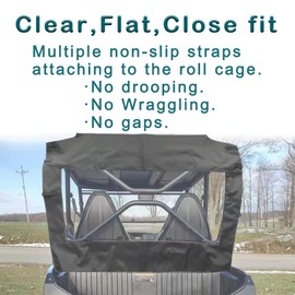 Teryx 800 4 UTV Rear Window, QYMOTO Soft UTV Rear Windshield for KAWASAKI TERYX 4 800 2013-2023 Stop Wind, Rain Dust and Debris from Back