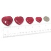 Innovative Surface Art Red Jade Stone Heart with Dark Imperfections