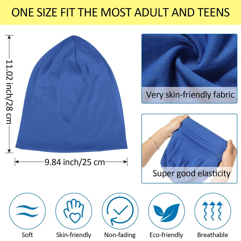Geyoga 10 Pieces Slouchy Beanie Hip Hop Soft Lightweight Running