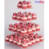 YestBuy 4 Tier Acrylic Cupcake Stand with Base, Premium Cupcake