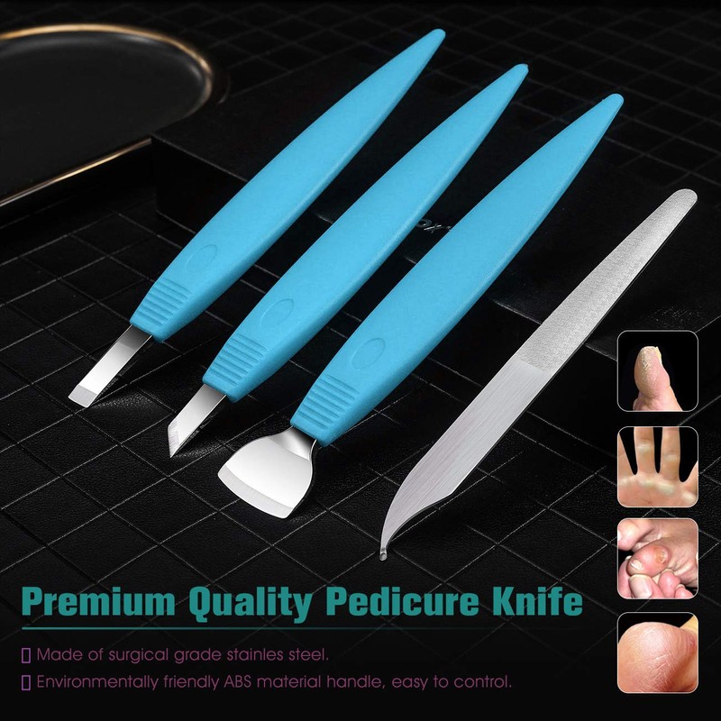 BEZOX Ingrown Toenail Removal Blades and Foot Callus Knife -