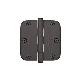 Emtek 9100 Steel Hinges (Pair) - SD - 5/8" Radius Corners - 3 1/2" x 3 1/2" - 9103314 - Polished Nickel (US14)