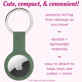 Steel Mill & Co AirTag Keychain, Silicone AirTag Case, Protective Cover with Key Ring for Luggage, Bags, Wallet, Keys, Dogs (Tag You're It)