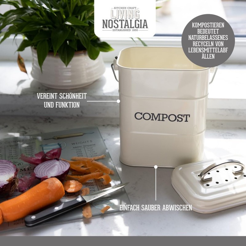 Kitchen Craft Living Nostalgia Metal Kitchen Composter