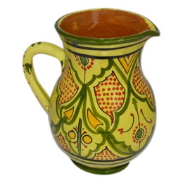 Moroccan Pitchers Sangria Handmade Ceramic Carafe Beverage Dispenser Jar Cooler Easy Pour 58 Oz Large