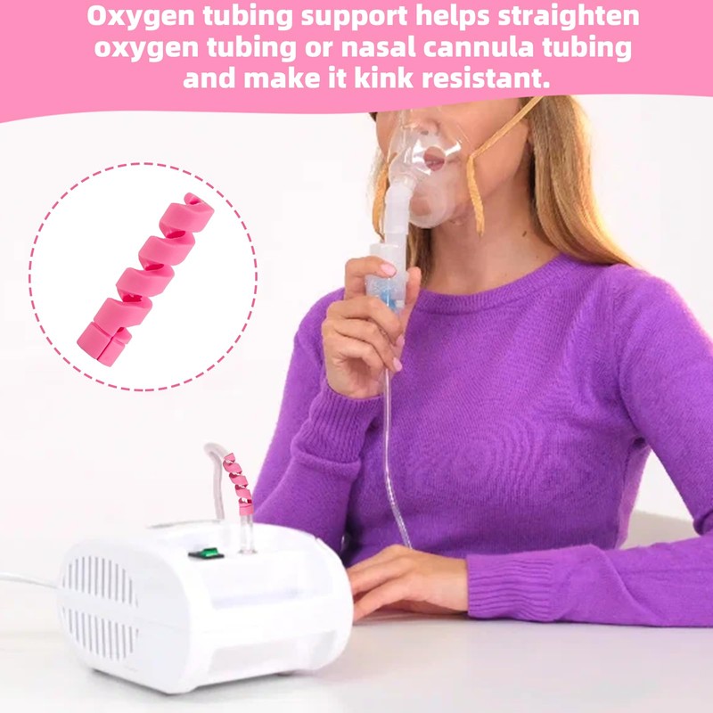 10 Pack Oxygen Tube Support Crimp Straightener for Portable Oxygen