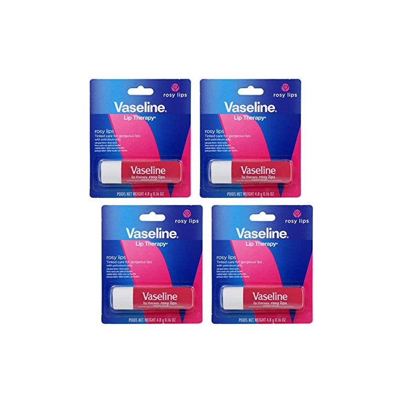 Vaseline Lip Therapy Care Rosy, Fast-Acting Nourishment, Ideal for Chapped,