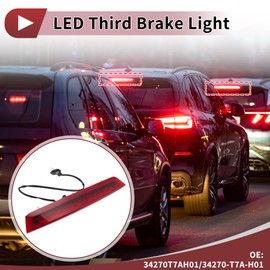 TUCKBOLD LED Third Brake Light for Honda HR-V Vezel 2014-2022 No.34270T7AH01/34270-T7A-H01 Red 3rd High Mounted Stop Lamp Rear Center High Level Brake Light