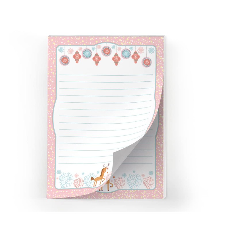 Stationery Set Deer Christmas Letter Pad with Envelope for Children