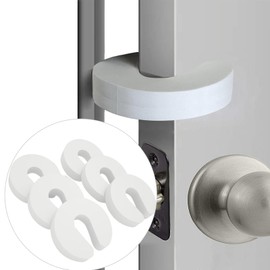 6 Piezas Topes Puertas, Tope para Puerta para Bebé Seguridad, Parachoques de EVA Duradera Resistente a Múltiples Impactos El Tapón, Protector de Paredes, Protege Tus Suelos (Blanco)