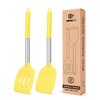 Pack of 2 Silicone Solid Turner, Non Stick Slotted Kitchen
