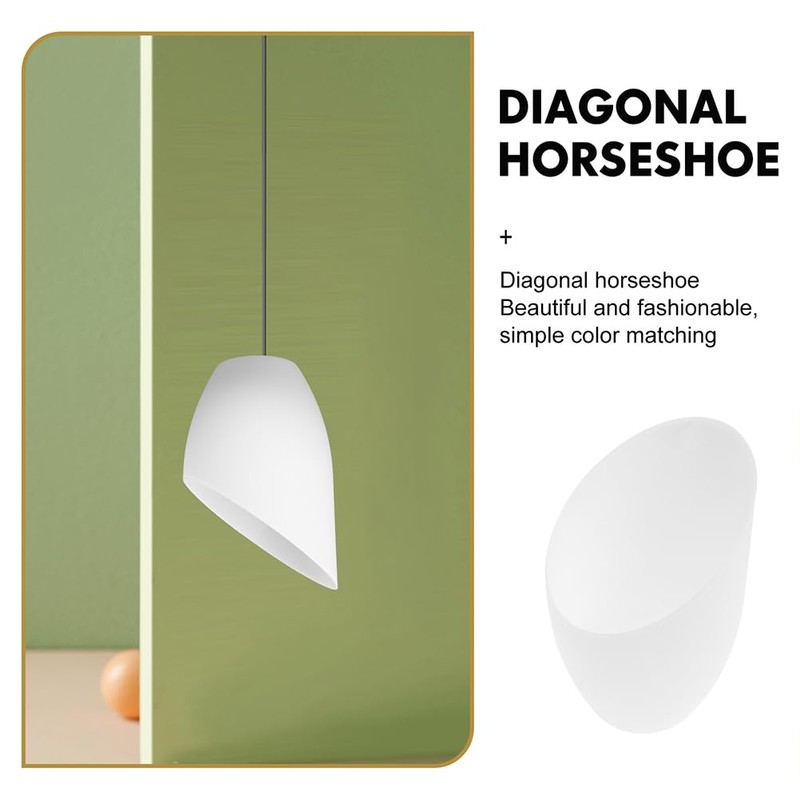 Luxshiny Horseshoe Lamp Shade Replacement 5-Pack Plastic Lamp Shades 5.35X3.54X1.65