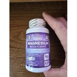 Super Supplement Purified Magnesium Glycinate 400 mg, [120 ct] Maximum Absorption Chelated & Magnesium, Non-GMO, 2 Month Supply