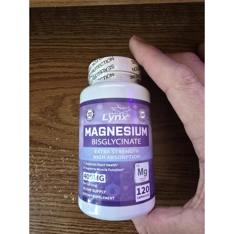 Super Supplement Purified Magnesium Glycinate 400 mg, [120 ct] Maximum