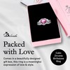 Belinda Jewelz Womens 925 Sterling Silver Pink Topaz Gemstone Ring