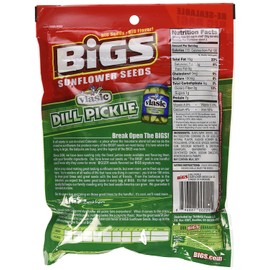 BIGS Vlasic Dill Pickle Sunflower Seeds, 5.35-ounce Bags (Pack of 3)