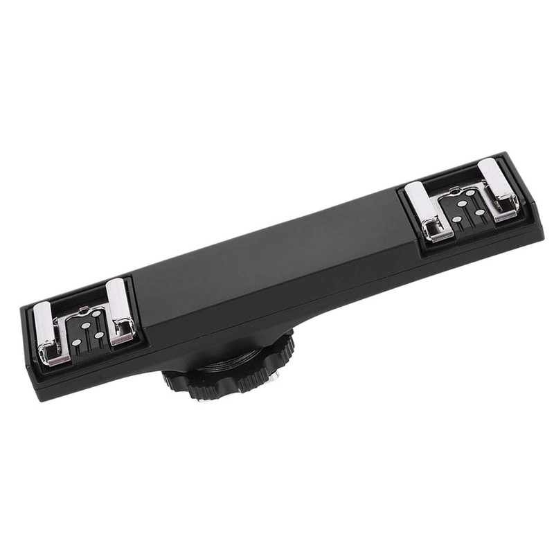 Quality Ultralight Dual Hot Shoe Splitter for SLR Camera Camcorder