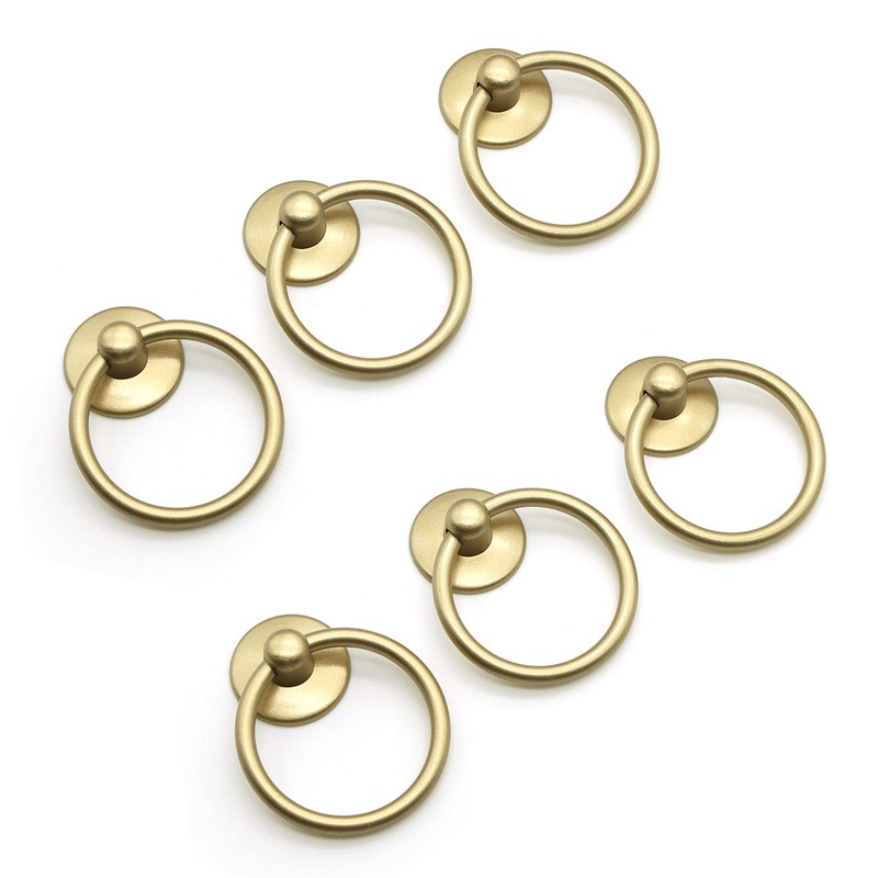 Asamuyu 12 Pieces Drawer Pull Ring Knobs Metal Ring Pull