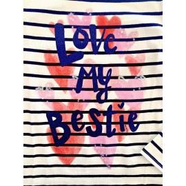 Gymboree Girls Sz M (7-8) Gymboree Love My Bestie Stripe NWT - 241931889