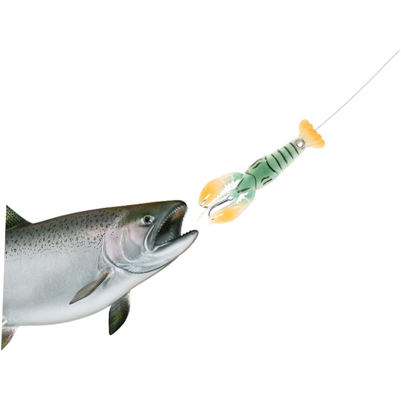 KOMBIUDA 4pcs Realistic Lobster Fishing Baits Portable Soft Lures for