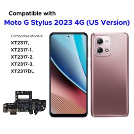 Charging Port Replacement Kit Compatible with Moto G Stylus 2023 4G (Not for 5G Version), XT2317 Dock Board USB-C Connector, with Instruction Manual, Toolkit