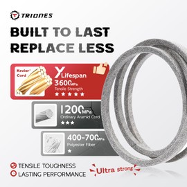 TRIONES Cub Cadet LT1045 Drive Belt,Riding Mower 46-Inch Deck Belt, Replacement for OEM 954-04118 754-0461 954-0461 Compatible with Cub Cadet MTD Lt1046 LT1042 LT1050 SLT1554, 1/2" x 122"