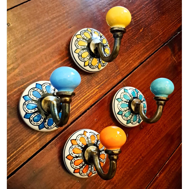 IvoryBlu777 - Pack of Vintage Style Coat Hooks - Metal