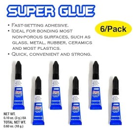 Super Glue BAZIC Multi Purpose Single Use SUPER GLUE  Metal Ceramics Rubber : FREE SHIPPING - 4-Pack