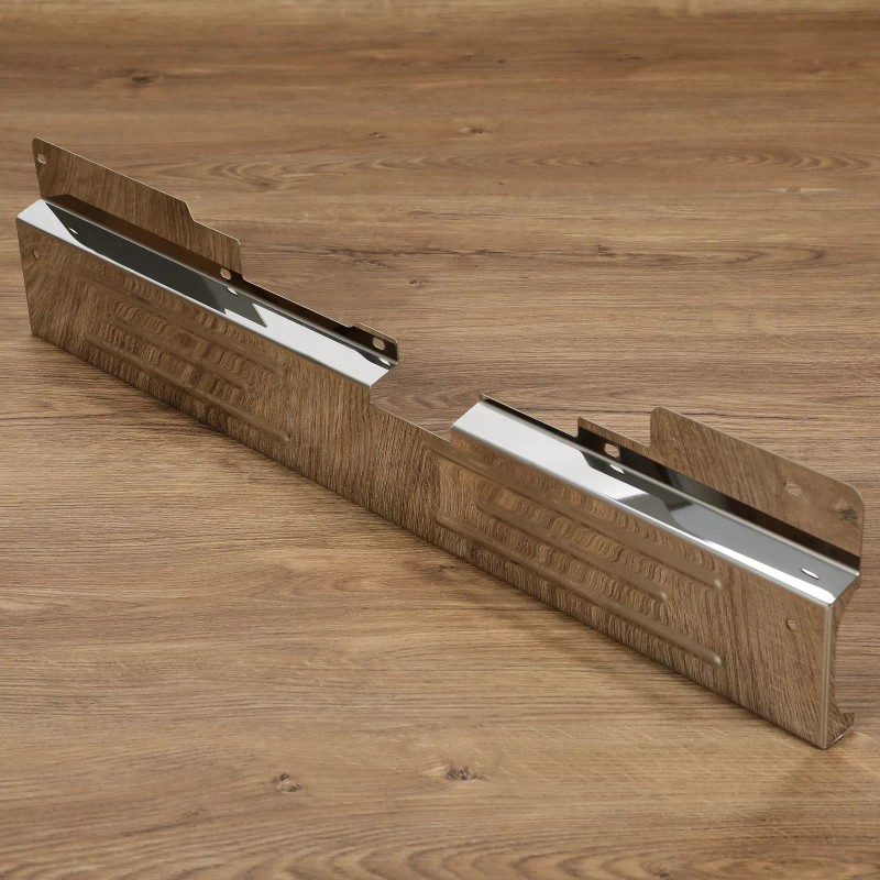 Unbranded Chrome Stainless Steel Bead Rolled Radiator Support For 1978-88