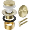Brushed Nickel Bathtub Drain Stopper and Overflow Kit, Solid Brass