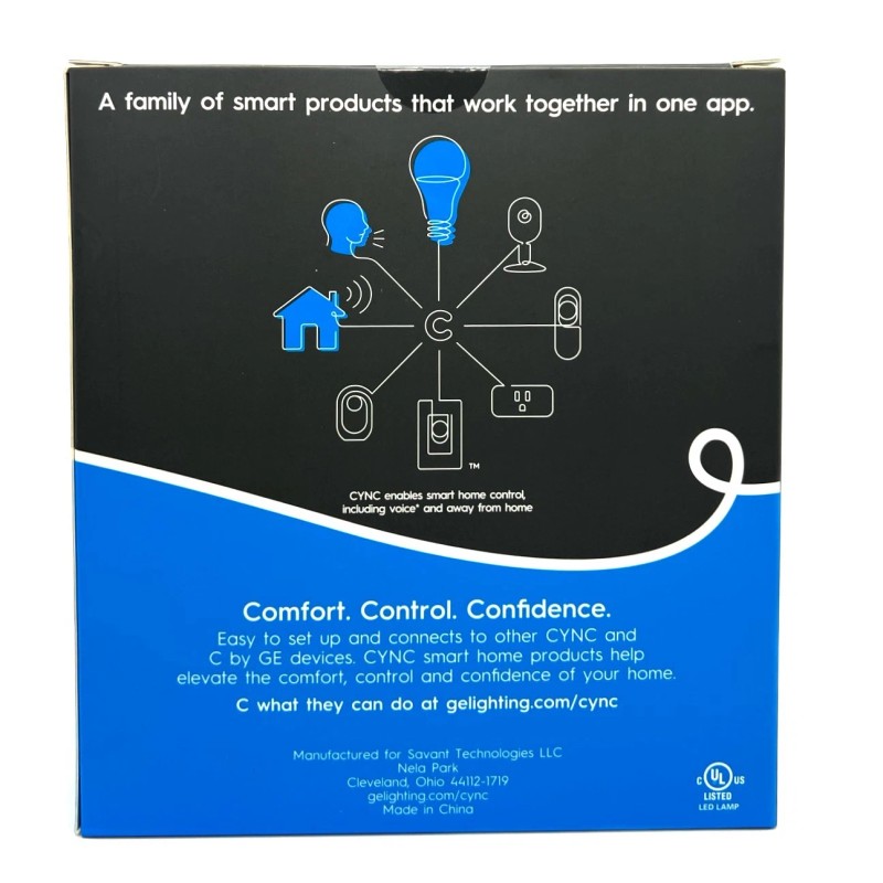 GE (3 bulbs)GE Lighting CYNC Smart LED Light Bulbs, Color