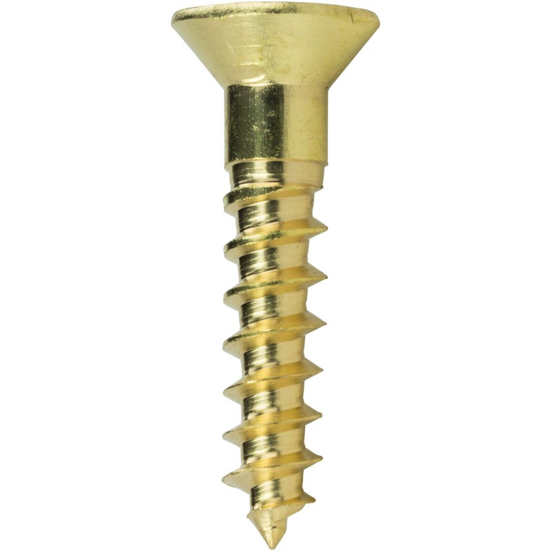#10 x 5/8" Flat Head Countersink Solid Brass Wood Screws