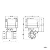 Motorized Ball Valve, Stainless Steel Electric Valves IP67 DC12V 1/2in