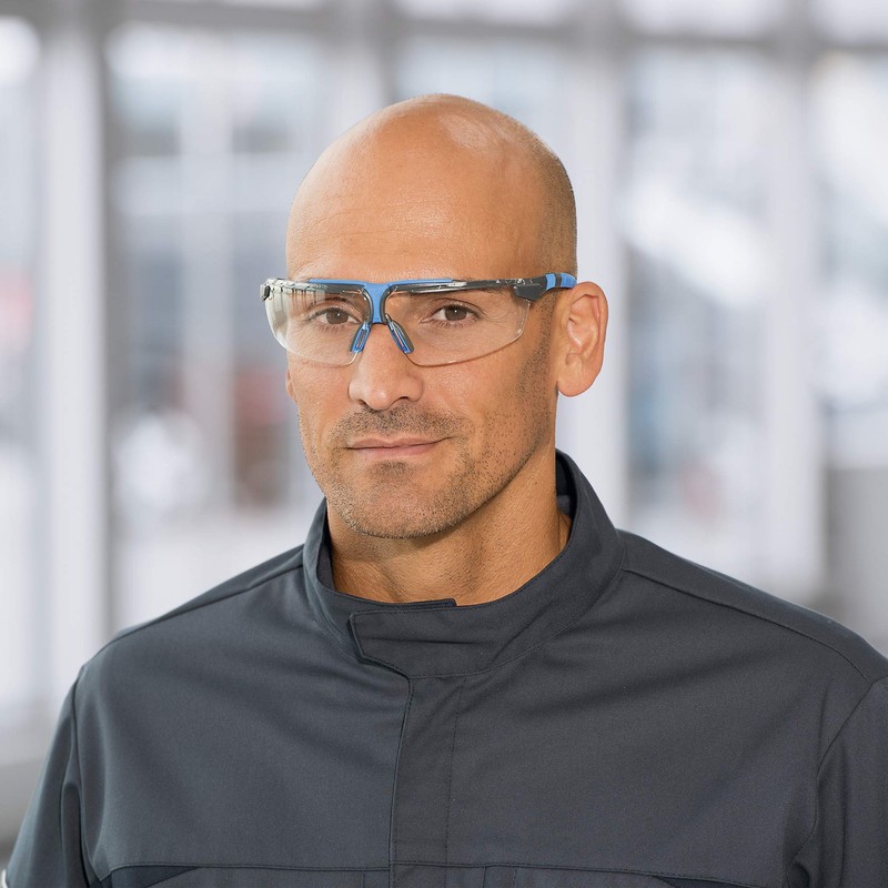 Uvex I-3 AR Safety Glasses - Supravision AR - Transparent/Black/Blue