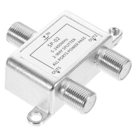 KOMBIUDA Splitter for Tv Antenna Coax Cable Splitter Dual Output for Compatible with Catv Systems Durable Design for Vertical Horizontal Mounting