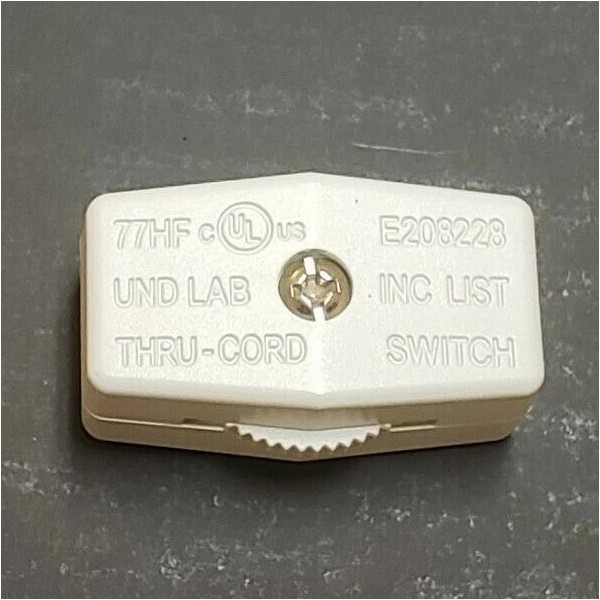 Lamp WHITE ON/OFF LINE CORD SWITCH FOR SPT-1 LAMP CORDS