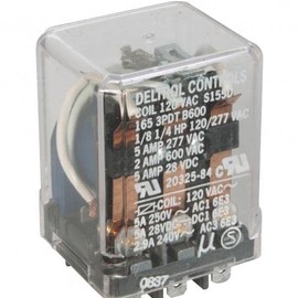 DELTROL CONTROLS 20307-82 Relay 13AMP 24VAC Coil DPDT 8BLADE Silver Cadmium