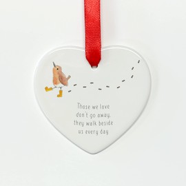 Walk Beside Us Ceramic Heart - Sympathy Gift - Memorial Gift - Sorry for your loss gift - Memorial Gifts - Remembrance Gift - Keepsake - Bereavement Gift - Gifts for Loss of Loved Ones