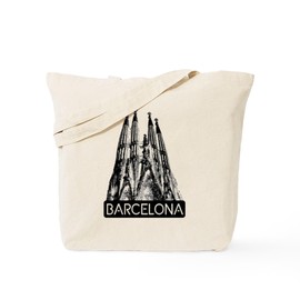 CafePress Barcelona: Sagrada Familia Tote Bag Natural Canvas Tote Bag, Reusable Shopping Bag