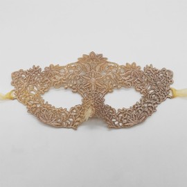 TFTSR Masquerade Masks for Women Couples & Men - Gold & Black Lace Venetian Dress & Mardi Gras Mask Adults Party Costume