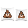 Everything Is Poop Emoticon Throw Pillow