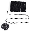 letsinstyle 26 Yards Nylon Sewing Trim with Button Loops, Black