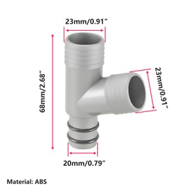 Qrity 1 x drain pipe connector, washbasin, 3-way drain pipe connector, Y-shape, hose connector for sinks, drain