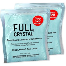 Unbranded Full Crystal Refill Kit Two 4 Oz. Crystal Powder Exterior Window Cleaner Packets
