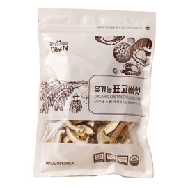 DAY.N Shiitake Mushroom Sliced, Organic Food, Naturally Dried, Great Flavor, GAP Certified, USDA-NOP Certified