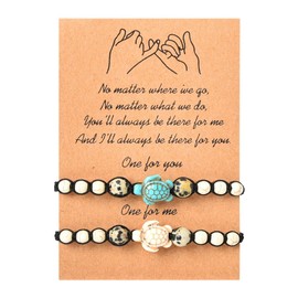 Turtle Bracelet Gifts for Boyfriend and Girlfriend Long Distance Touch Bracelets for Best Friend Christmas Birthday Gifts for Husband Wife Anniversary Valentines Day Gifts for Him Her