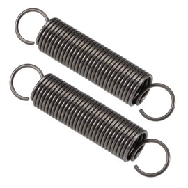 TOP-VIGOR 2Pcs Extension Compressed Spring, 2mm Wire Dia, 20mm OD, 100mm Free Length Durable Steel Compression Springs, Small Dual Hook Extended Tension Springs