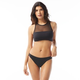 Vince Camuto Women's Standard HIGH Neck Bikini TOP, Black