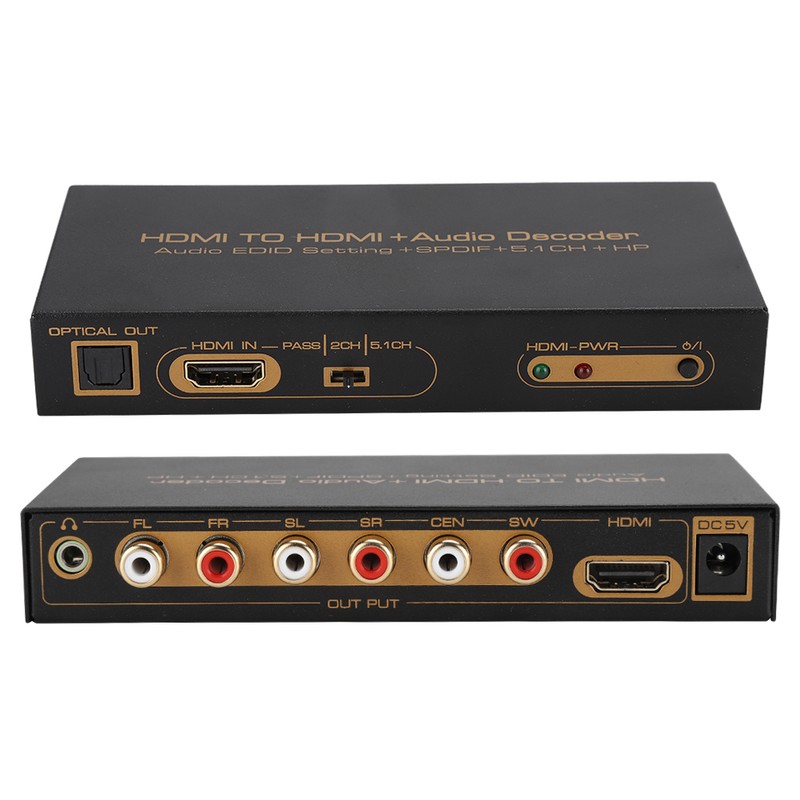 HDMI to HDMi Digital Audio Decoding Decoder Box Converter Adapter