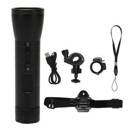 Flashlight Video Camera 1080P 5 Lighting Modes 2200mAh 120 Degree Wide Angle IP66 Waterproof LED Flashlight Recorder